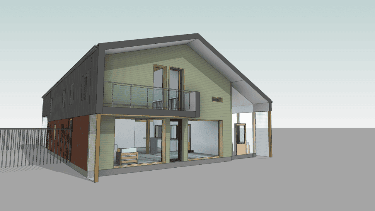 3D of a Passive House designed by VELD architect